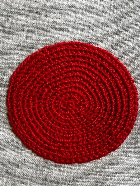Set of 6 Hand Embroidered Lincot Serviettes - Circle