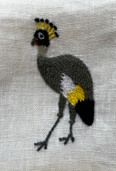 Linen guest towels for kitchen and bathroom – birds and fynbos