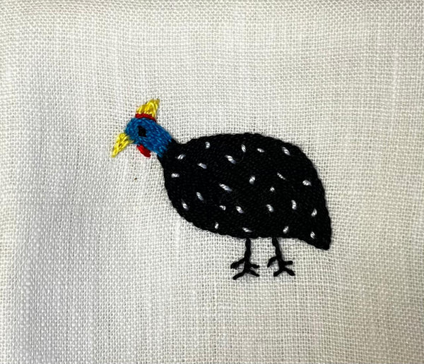 Linen guest towels for kitchen and bathroom – birds and fynbos