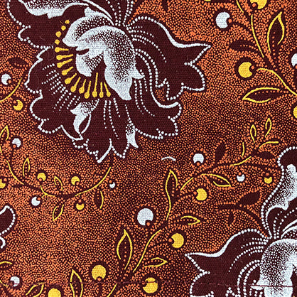Close up of brown Shwe Shwe fabric for serviette set